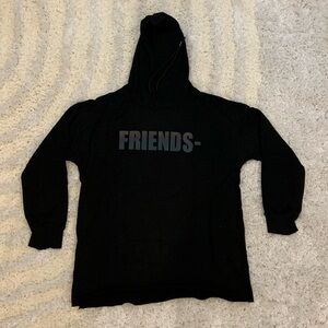 VLONE Friends Black Logo Hoodie for Men Size Large